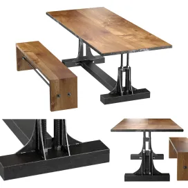 Post industrial table bench